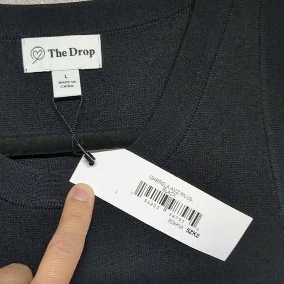 High Neck Side-Slit Maxi Sweater Dress Large NWT, Chic Minimalist - Picture 2 of 6